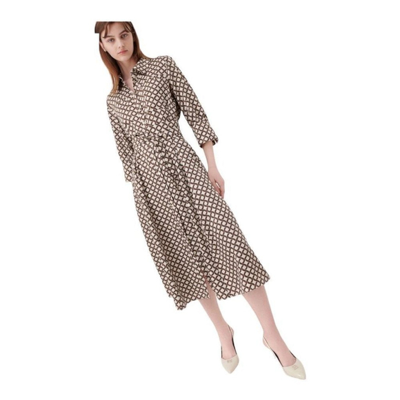 Marella Chemisier Twill Shirtdress Size 2 - Picture 4 of 12